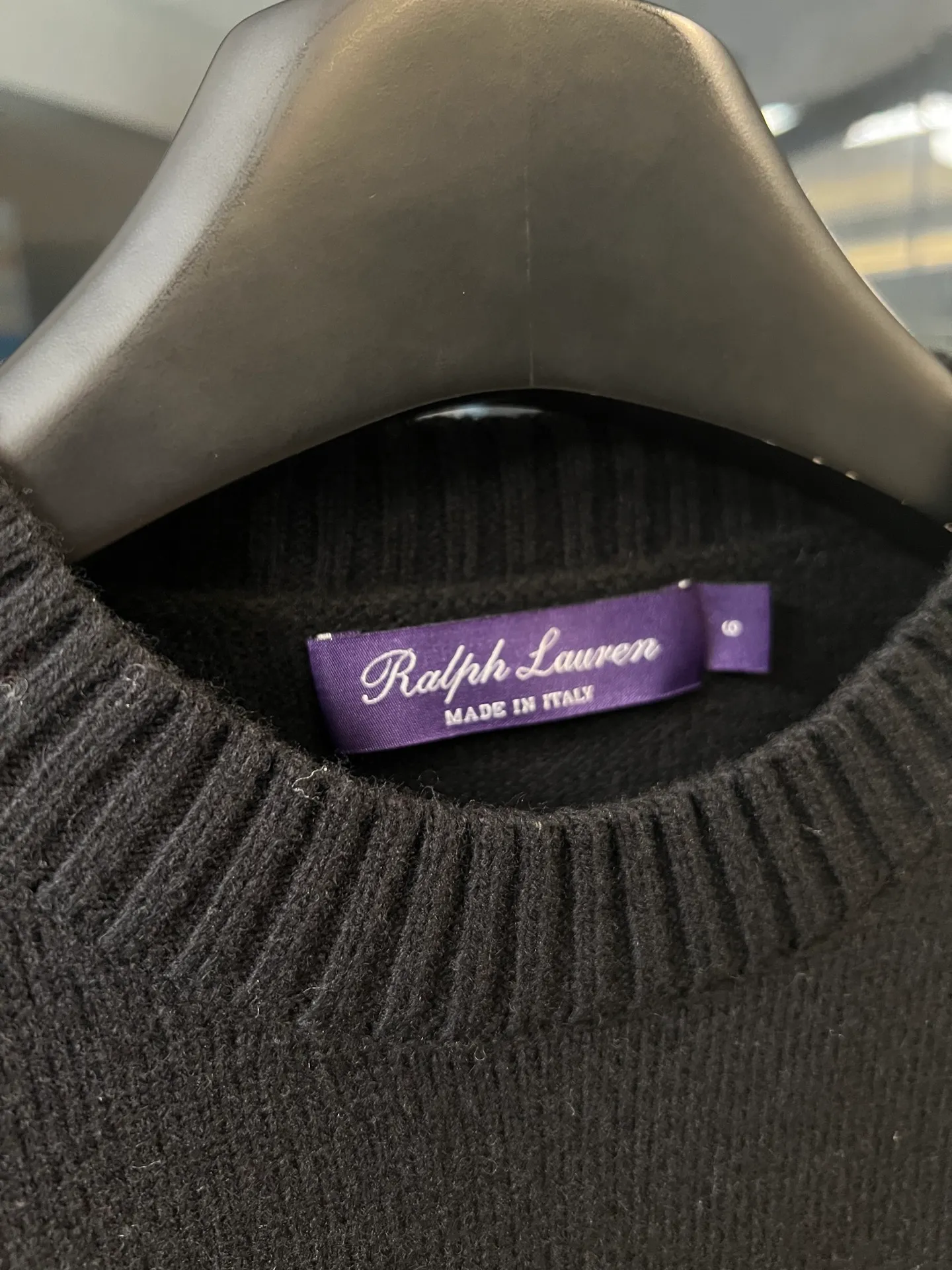 P430 [Next day] Rah Lauren/Raph classic bear wool round neck pullover sweater (black) High-end customized wool blended yarn fabric 90% wool 10% cashmere material, skin-friendly, delicate, soft and comfortable, one-piece back-shoulder gathers Size: s m l Detailed size can be found in Figure 9